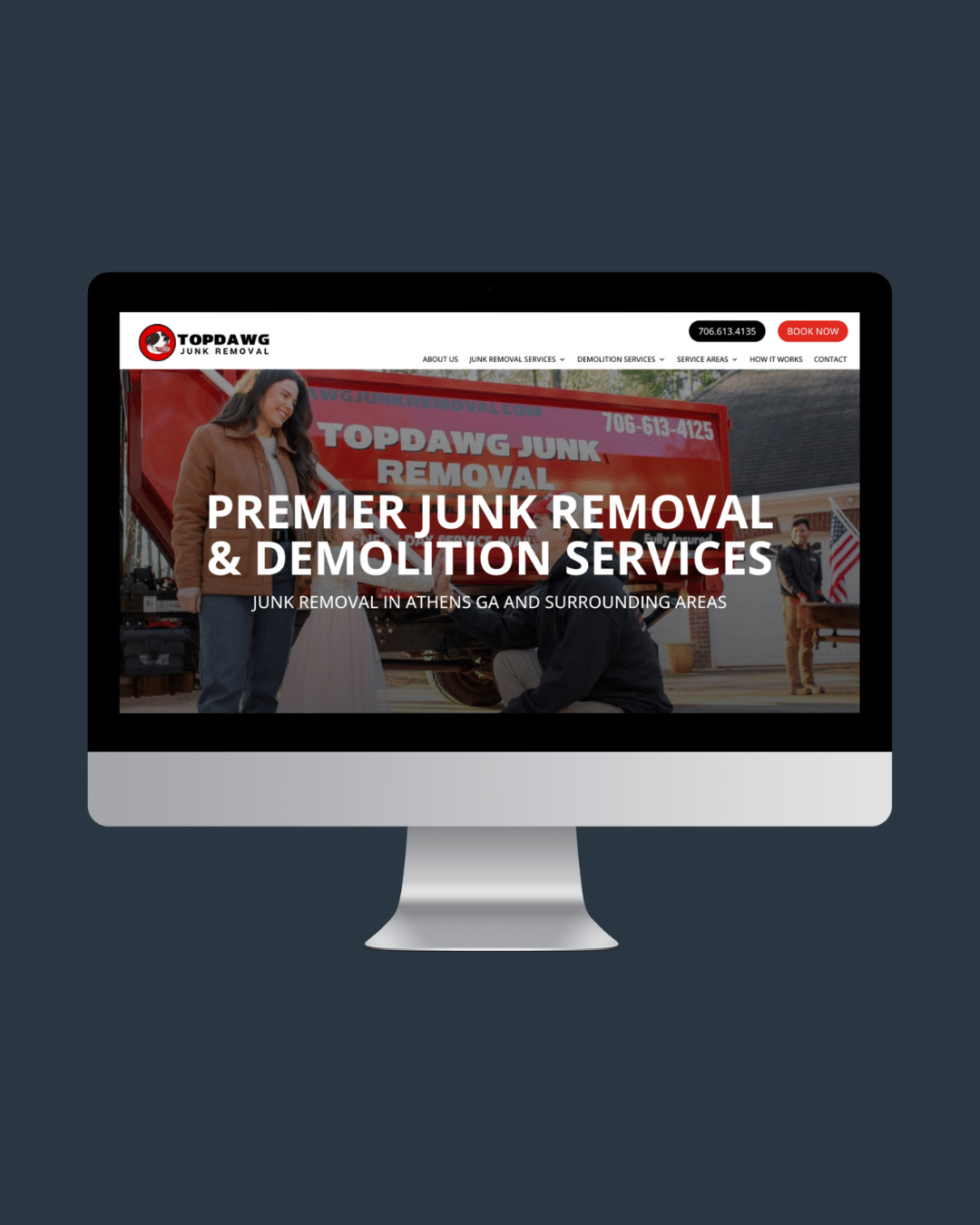 Top Dawg Junk Removal Website Mockup